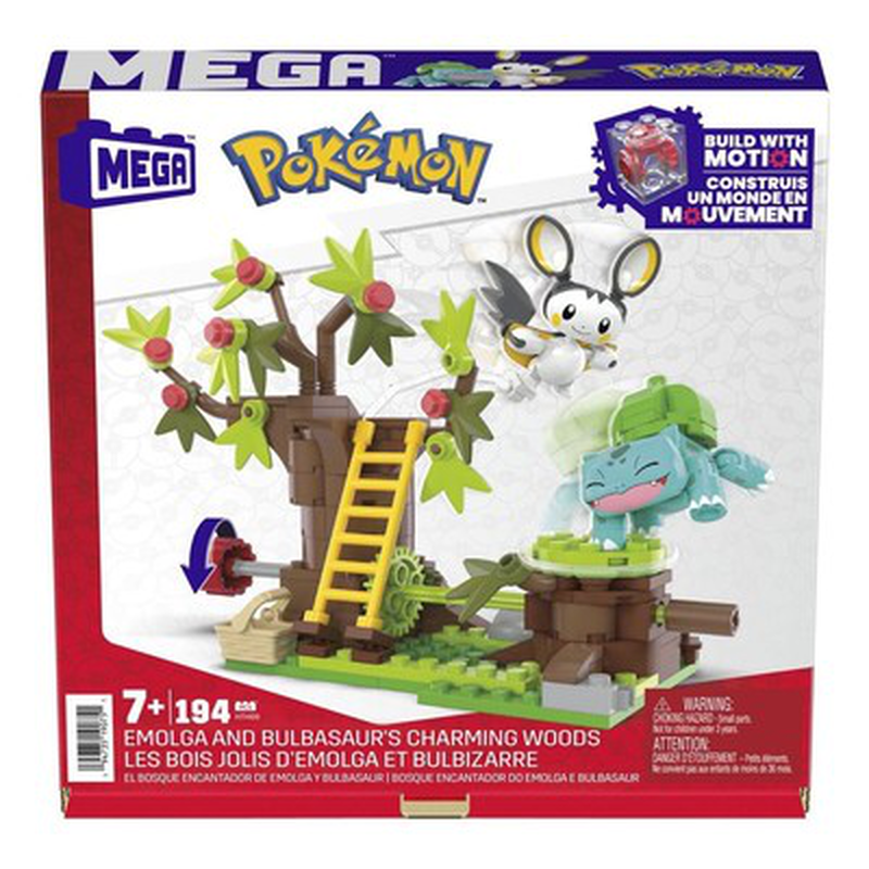Product image: Mega blocks pokemon emolga and bulbasaur charming woods, , medium-null