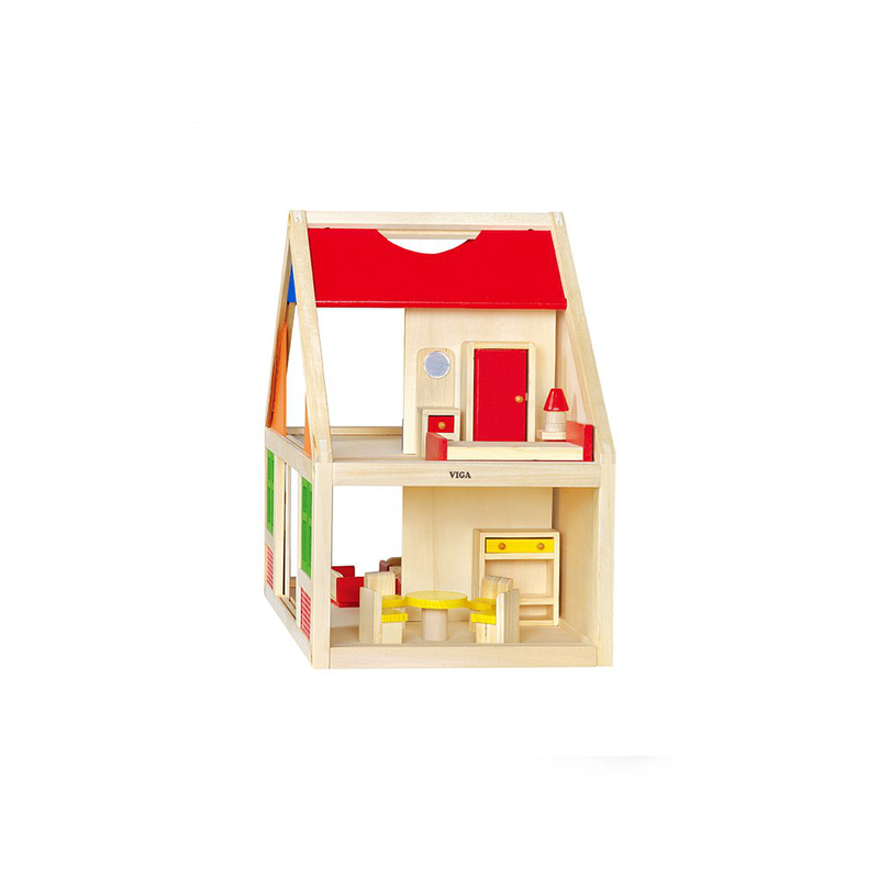 Storeydollhouse with furniture and dolls, , medium image number null
