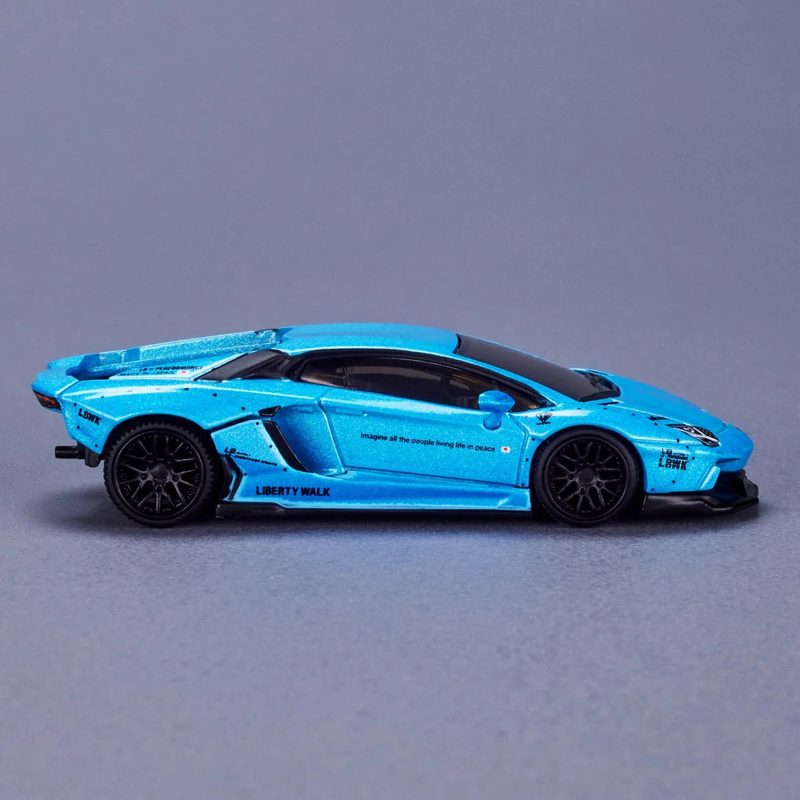 Hot wheels elite 64 lbwk lamborghini aventador lp 700-4 &ndash; pearl blue hgw14 die-cast model, , medium-null