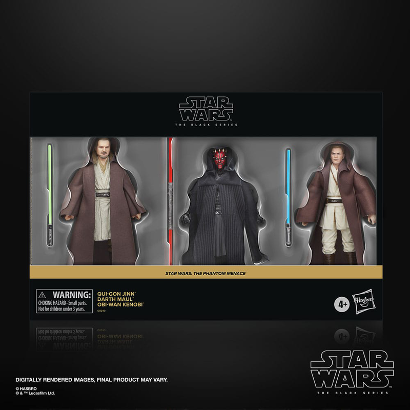 Product image: Hasbro - star wars episode i black series action figure 3-pack qui-gon jinn, darth maul, obi-wan kenobi 15 cm, , medium-null