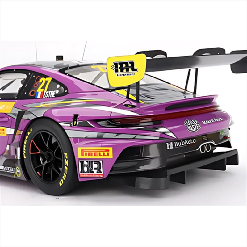 Top speed 1/18 2023 porsche 911 gt3 r #27 hubauto racing 70th macau grand prix, purple, , medium image number null
