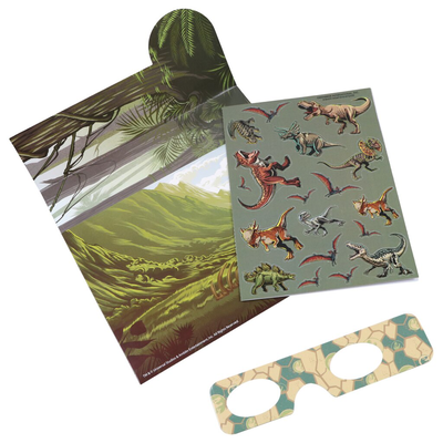 Jurassic world sticker stories with 3d glasses, 9.25x7.59 in, , medium