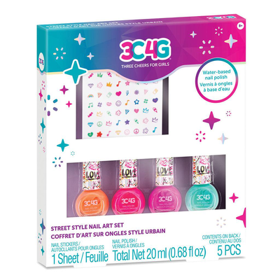 Make it real 3c4G graffiti nail polish and nail sticker set, , medium