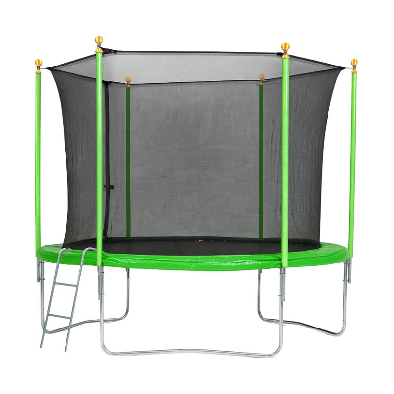 Ozzy τραμπολίνο παιδικό 10ft με δίχτυ ασφαλείας, σκάλα & αντοχή έως 100kg για ηλικίες 6+ ετών, , medium-null