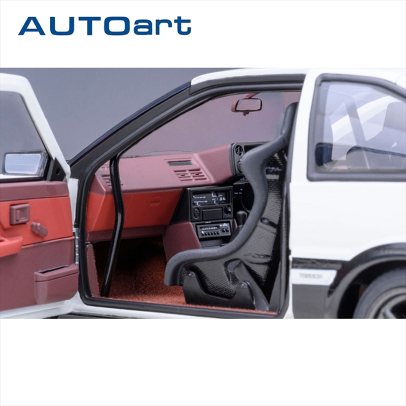 Product image: Autoart 1/18 toyota sprinter trueno ae86 “project d”, white/black, , medium-null