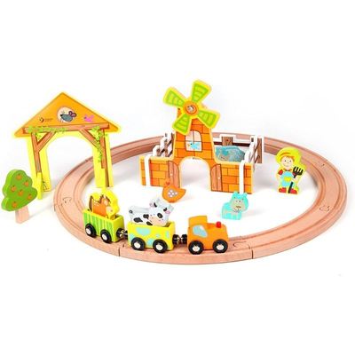 Classic world farm train set, , medium
