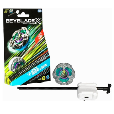 Beyblade x lance knight 4-80hn starter pack top and launcher, , medium