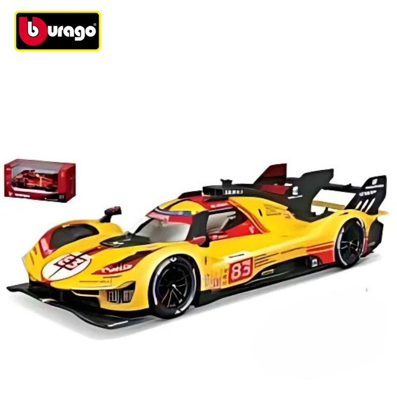 Bburago 1/43 2024 ferrari 499p #83 24h le mans 2024, red/yellow/black, , medium-null