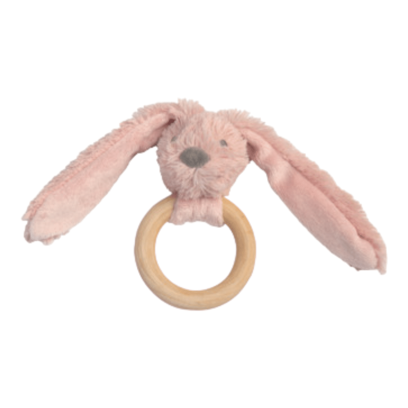 Product image: G- wooden teething ring old pink rabbit richie, , medium-null