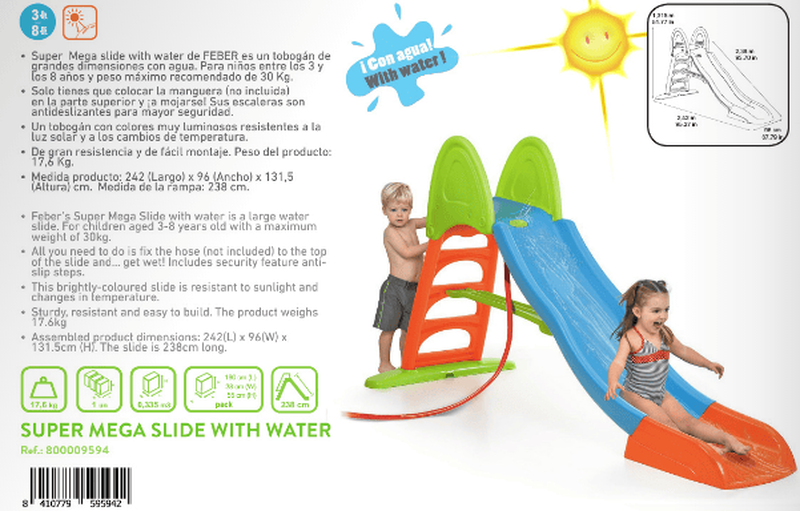 Super-mega slide with water, , medium-null