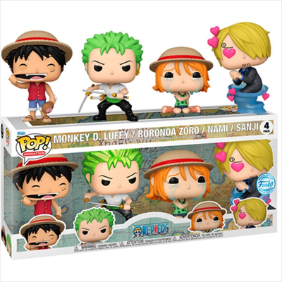 Funko pop! 4-pack animation: one piece - monkey d. Luffy, roronoa zoro, nami, sanji special edition, , medium