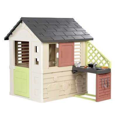 Smoby life nature playhouse + kitchen 7600810739, , medium