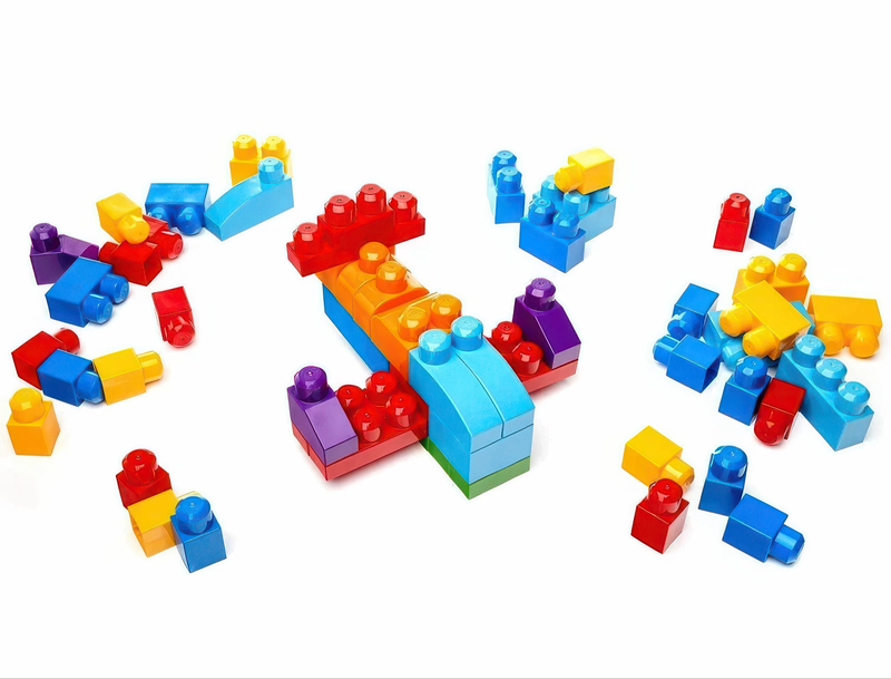 Product image: Mega bloks building bag 60 pieces - blue, , medium-null