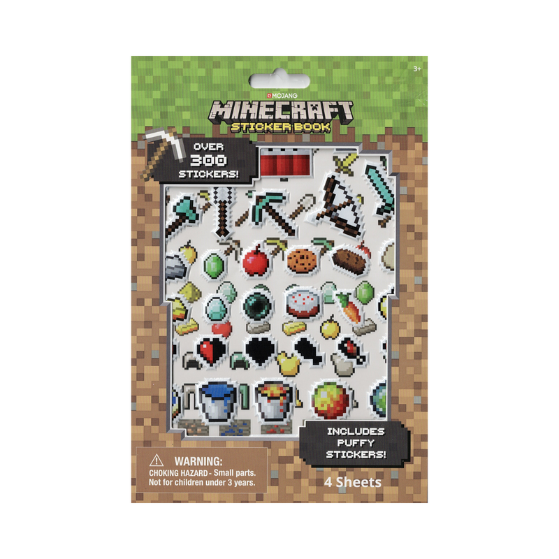 Minecraft sticker book - 4 sheets of stickers (over 300 stickers), , medium image number null