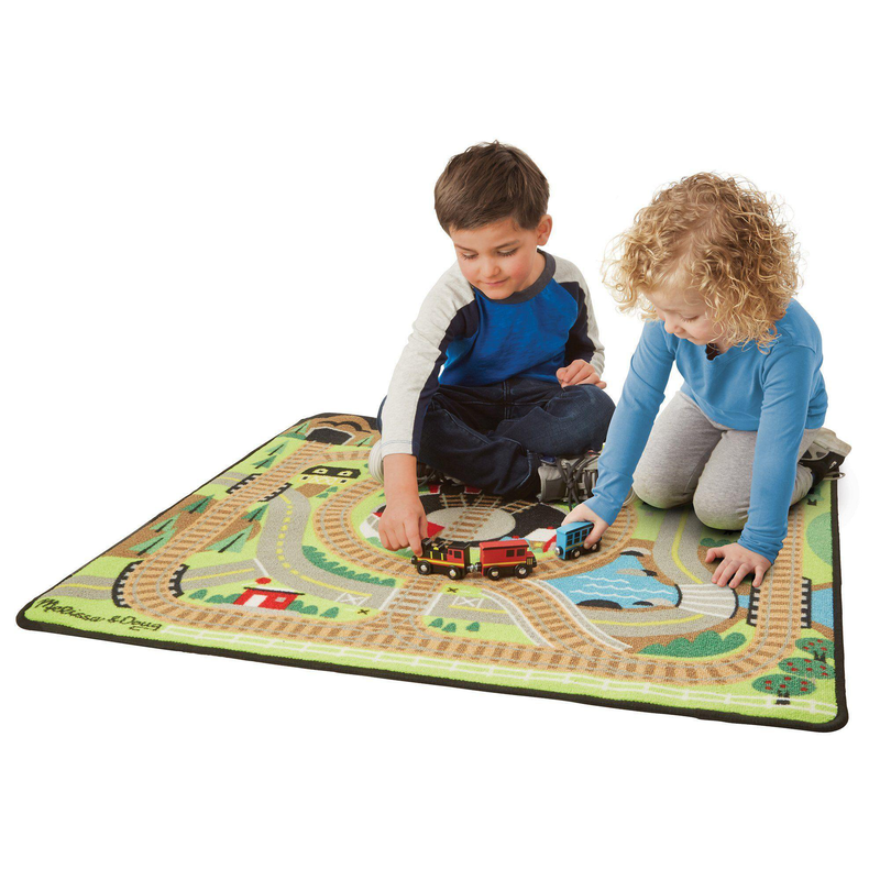 Melissa & doug 19554 around the rails train rug, , medium image number null