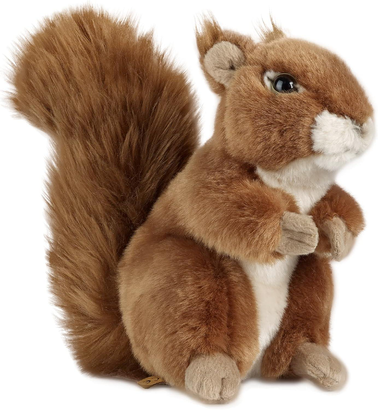 Living nature squirrel large 17cm soft toy, , medium-null