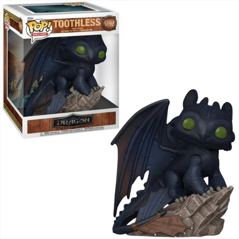 Funko pop! Deluxe: how to train your dragon live action - toothless #1792 vinyl figure, , medium-null