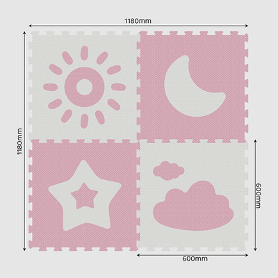 Puzzle mat: weather series 2113/10b3 white/pink, , medium