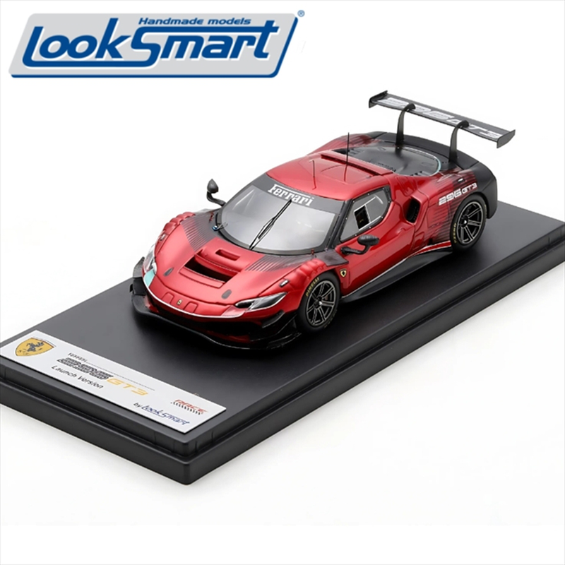 Looksmart 1/43 ferrari 296 gt3, red, , medium-null