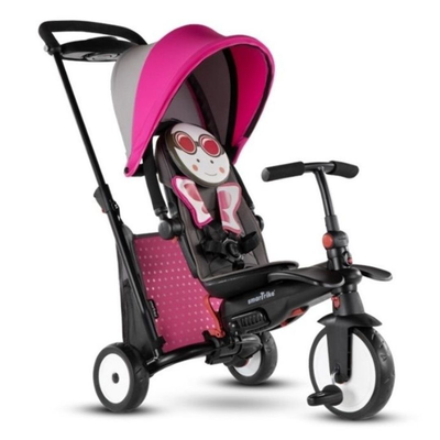 Smartrike str™5 7σε1 πτυσσόμενο τρίκυκλο καρότσι πεταλούδα για παιδιά από 9 μηνών με τιμόνι, κουμπί ελέγχου & τσάντα αποθήκευσης γονέα, , medium