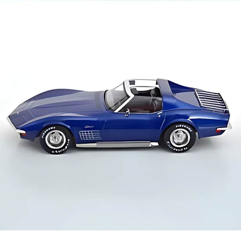 Kk scale 1/18 1972 chevrolet corvette c3, blue metallic, , medium-null
