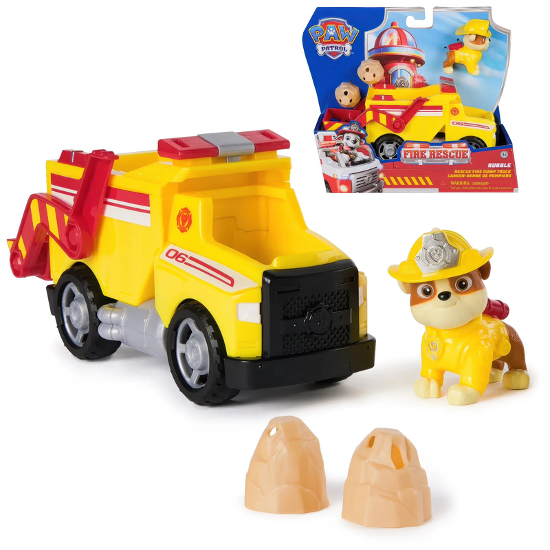 Paw patrol rubble rescue fire dump truck, , medium-null
