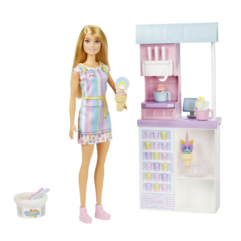 Product image: Barbie ice cream shop playset hcn46, , medium-null