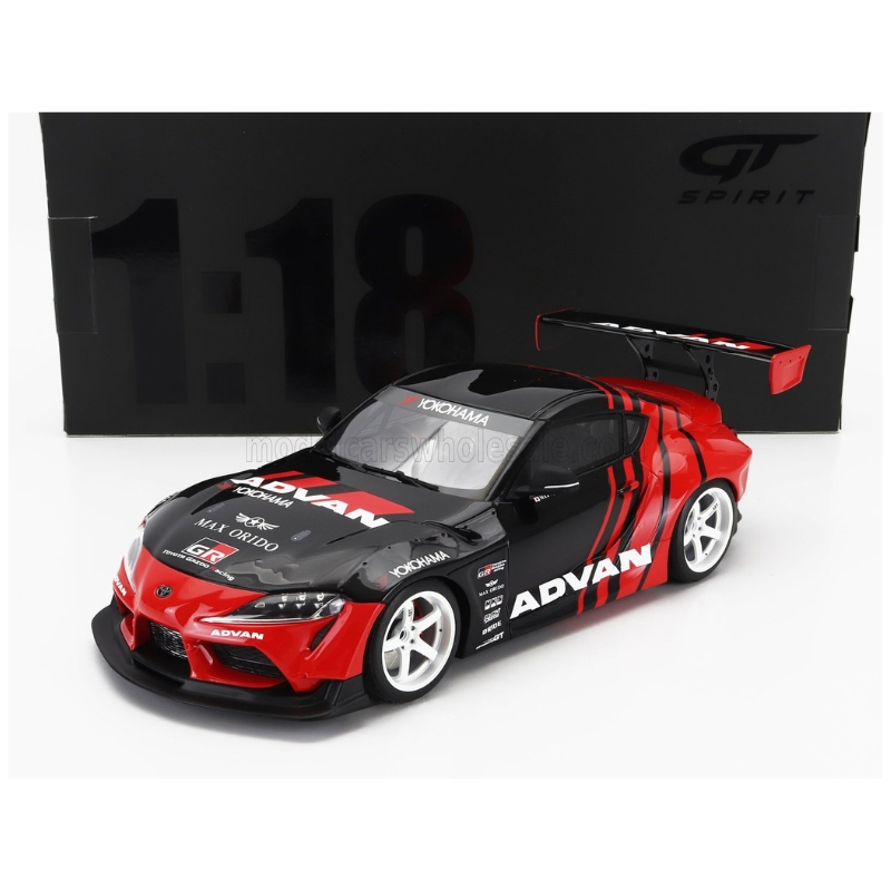 Gt spirit 1/18 2020 toyota supra gr by advan *resin series*,red/black, , medium-null