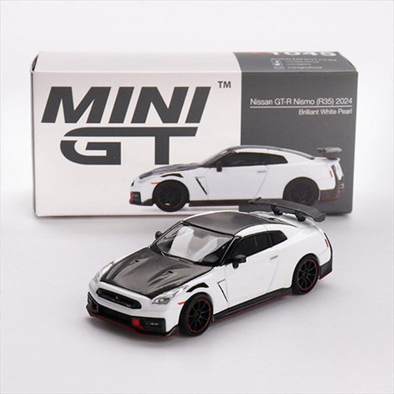 Mini gt 1/64 2024 nissan gtr 35 nismo, brilliant white pearl, , medium-null