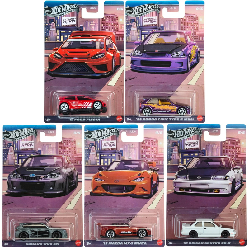 Hot wheels 1:64 compact kings complete set (1-5/5) &ndash; silver series jlt20, , medium-null