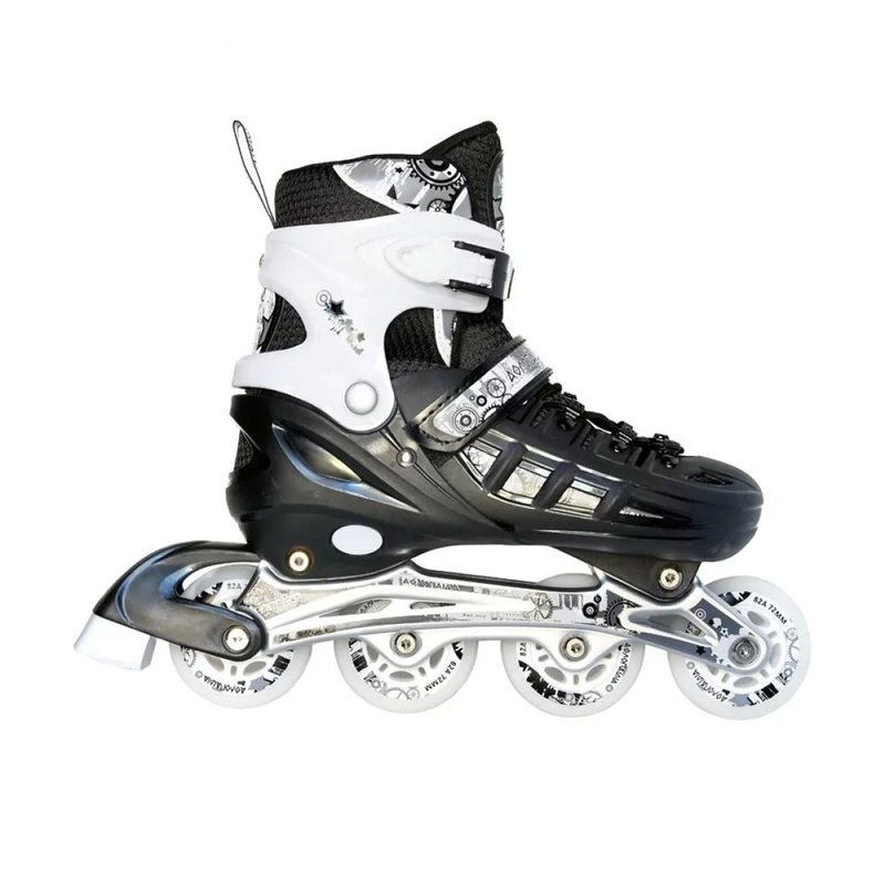 Product image: Αθλοπαιδια πατινια αυξομειουμενα 3k in lines skates 35-38 (μαυρο) 10305/m/35, , medium-null