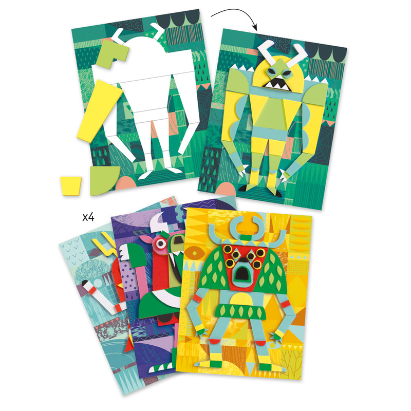 Djeco for older children - collages monster gallery, , medium image number null
