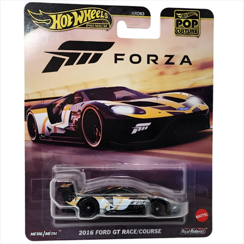 Hotwheels 1/64 pop culture entertainment - forza - 2016 ford gt race course - jbl67, , medium-null