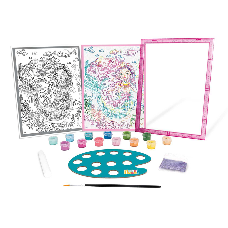 Product image: Happihobbi paint & frame paint by numbers mythical mermaid, , medium-null