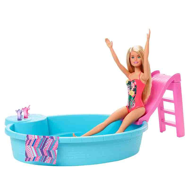 Barbie doll and pool playset, , medium-null