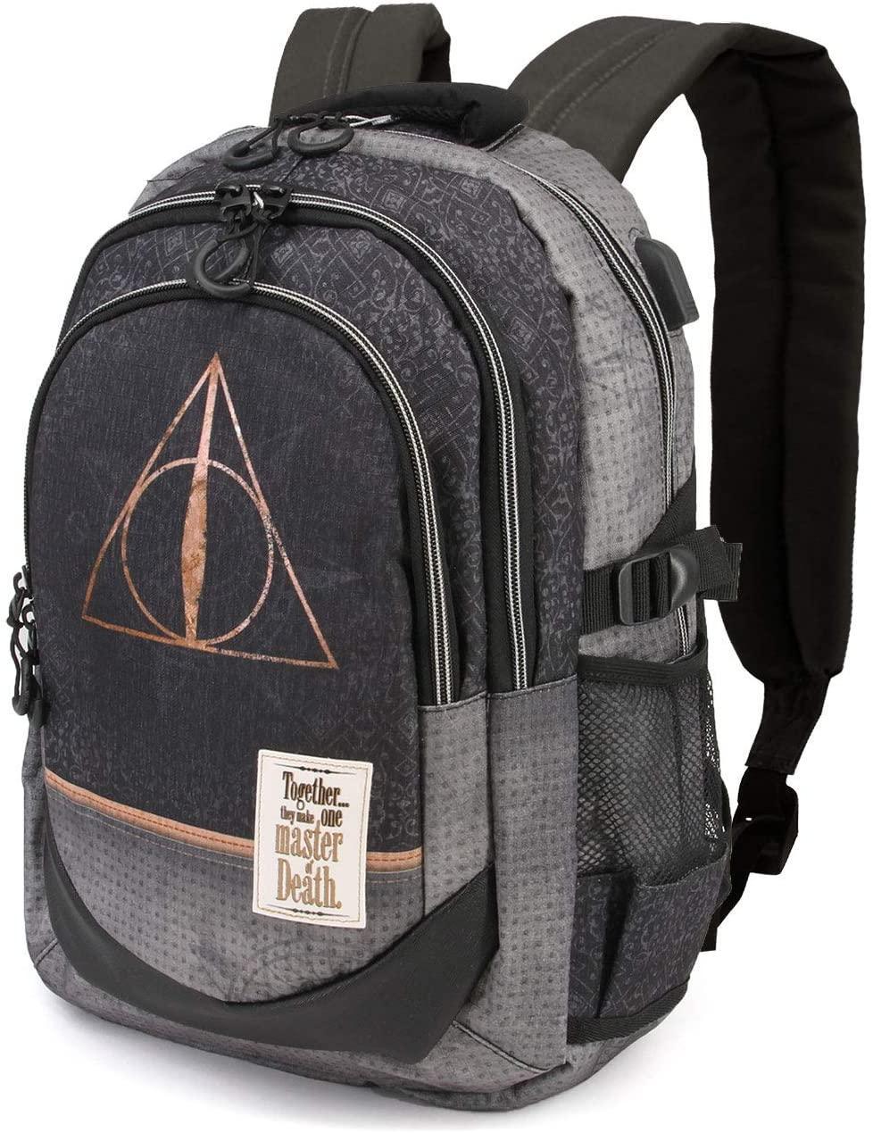 Buy Harry potter deathly hallows backpack 44 cm with USB port Jinius